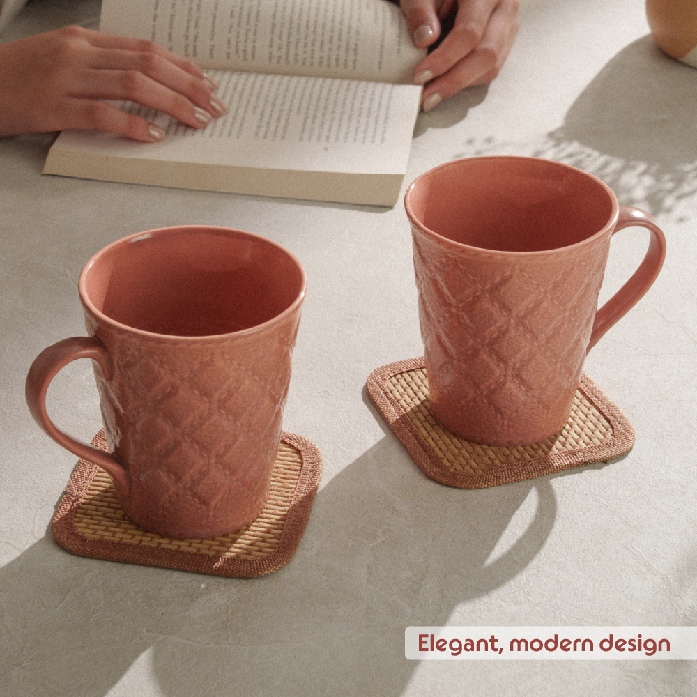 Porcelia Velvetto Mug, Merlot - Set of 2