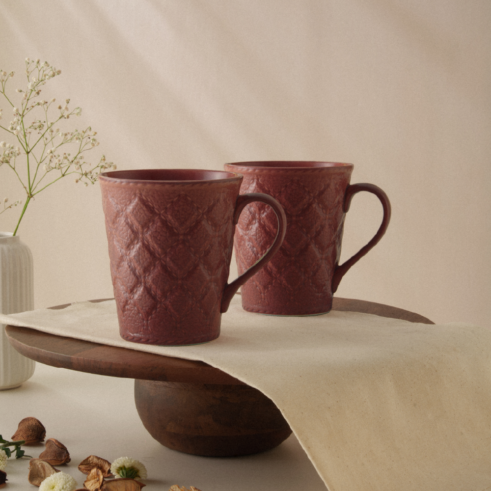 Porcelia Velvetto Mug, Terra - Set of 2