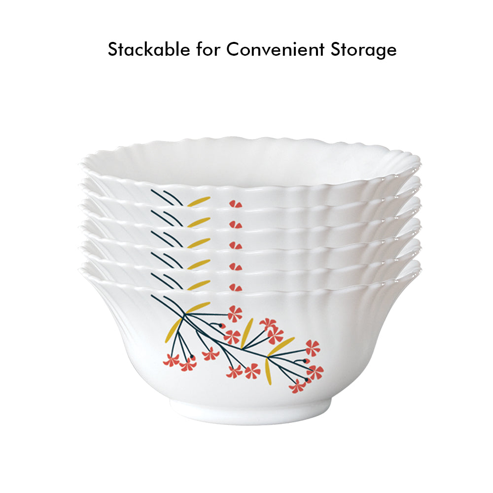 Larah by Borosil Red Bud 19 pc Dinner Set