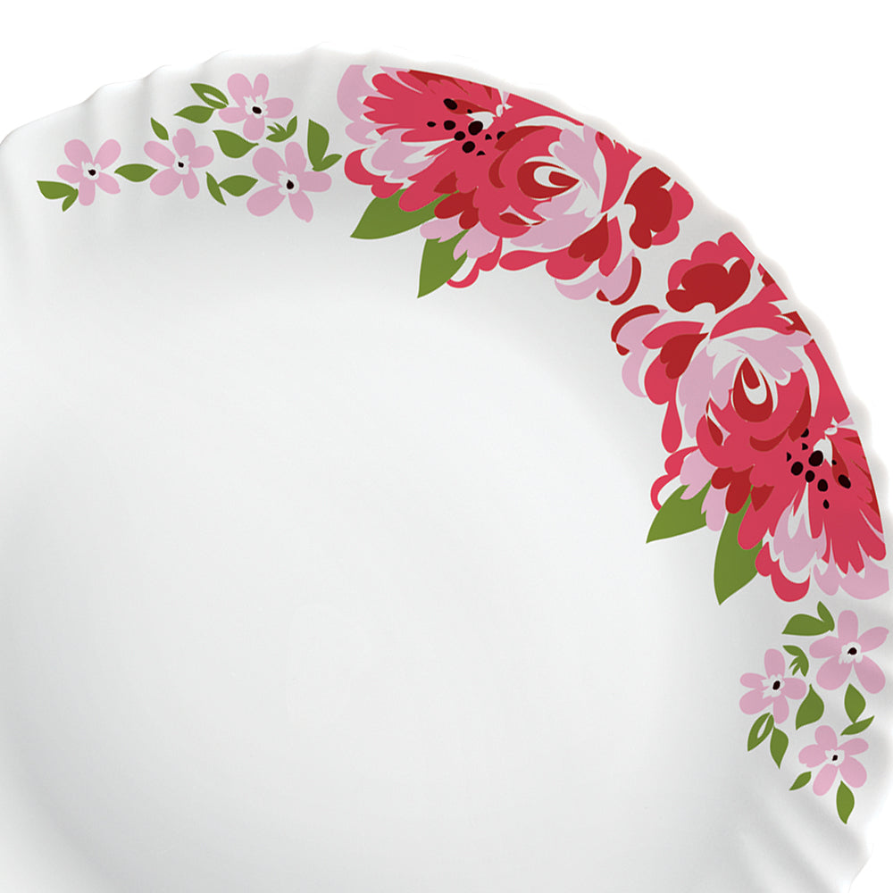 Larah by Borosil Rose Red 19 pc Dinner Set
