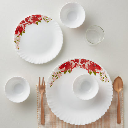 Larah Rose Red Dinner Set, 15 pc