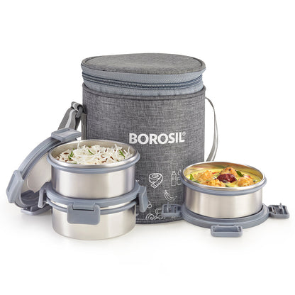 Slate Round Stainless Steel Lunchbox