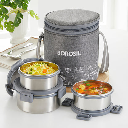 Slate Round Stainless Steel Lunchbox