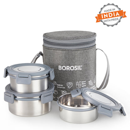 Slate Round Stainless Steel Lunchbox