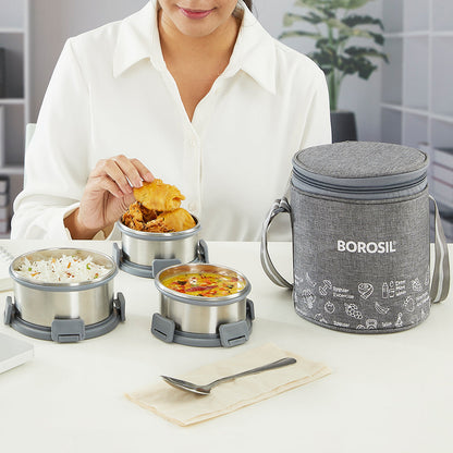 Slate Round Stainless Steel Lunchbox