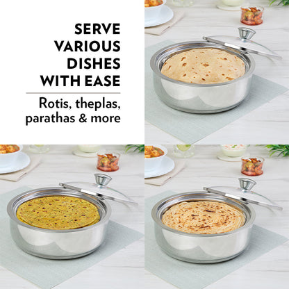 Borosil Servefresh Roti Server, 1.1L
