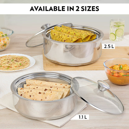 Borosil Servefresh Roti Server, 1.1L