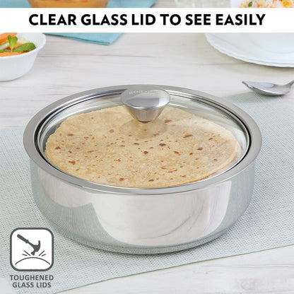 Borosil Servefresh Roti Server, 1.1L