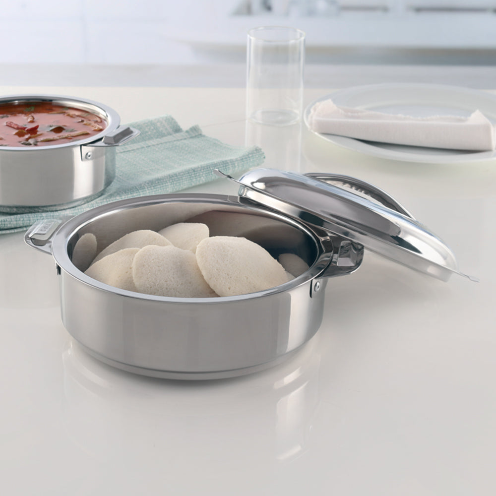 Servefresh Stainless Steel Idli Server with Lid