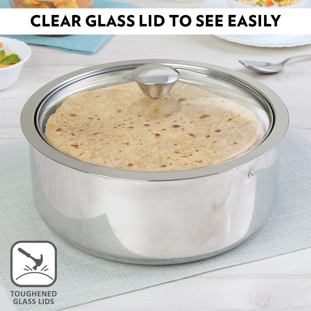 Borosil Servefresh Roti Server, 2.5L