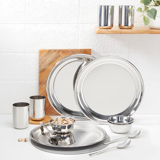 Borosil 30-piece Stainless Steel Dinner Set