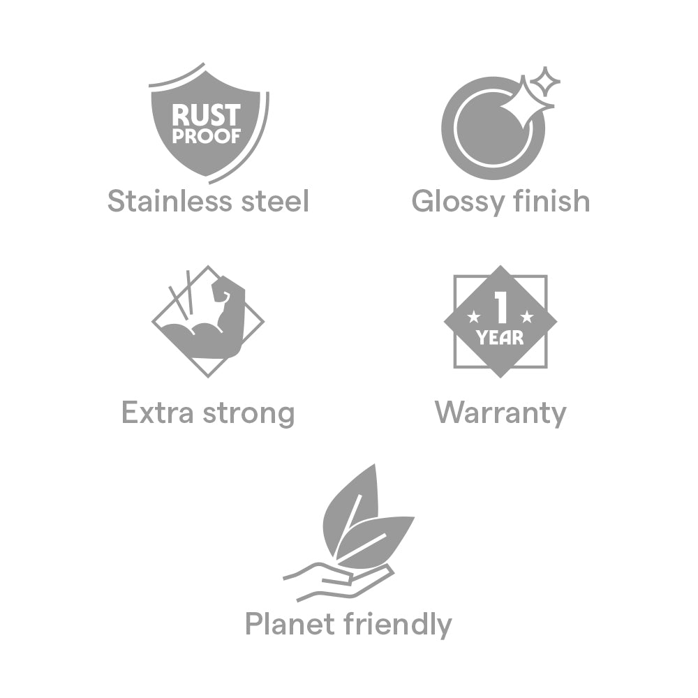 Borosil 30-piece Stainless Steel Dinner Set