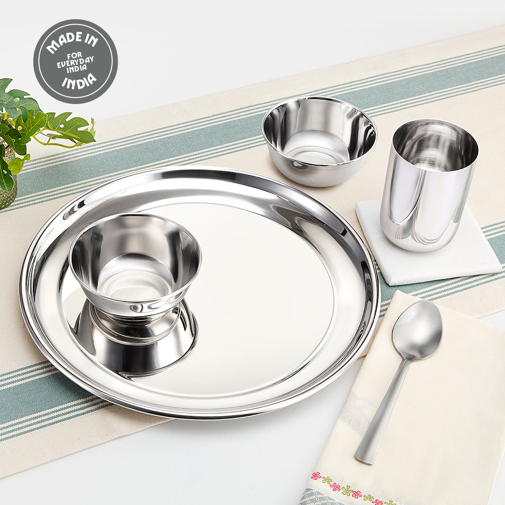 Borosil 30-piece Stainless Steel Dinner Set