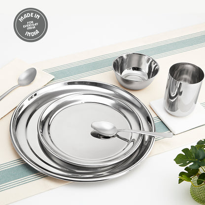 Borosil 30-piece Stainless Steel Dinner Set