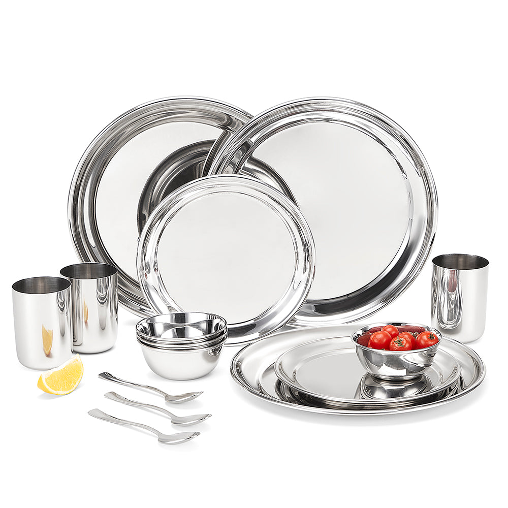 Borosil 30-piece Stainless Steel Dinner Set