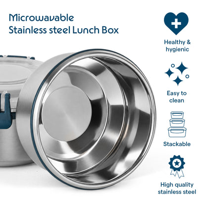 Superfresh Microwavable Stainless Steel Lunchbox