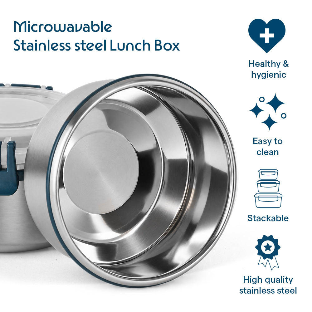Superfresh Microwavable Stainless Steel Lunchbox