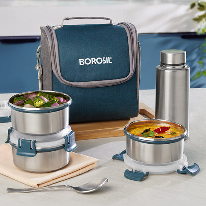 Superfresh Stainless Steel Lunchbox with Bottle