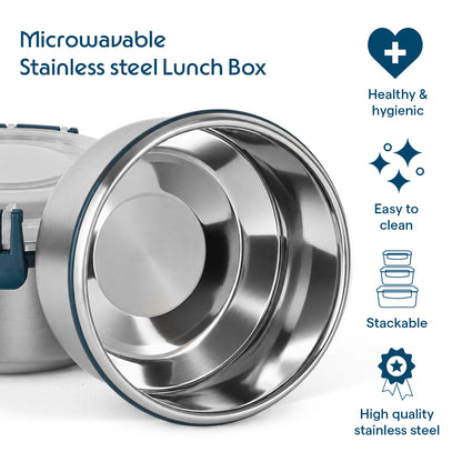 Superfresh Stainless Steel Lunchbox with Bottle