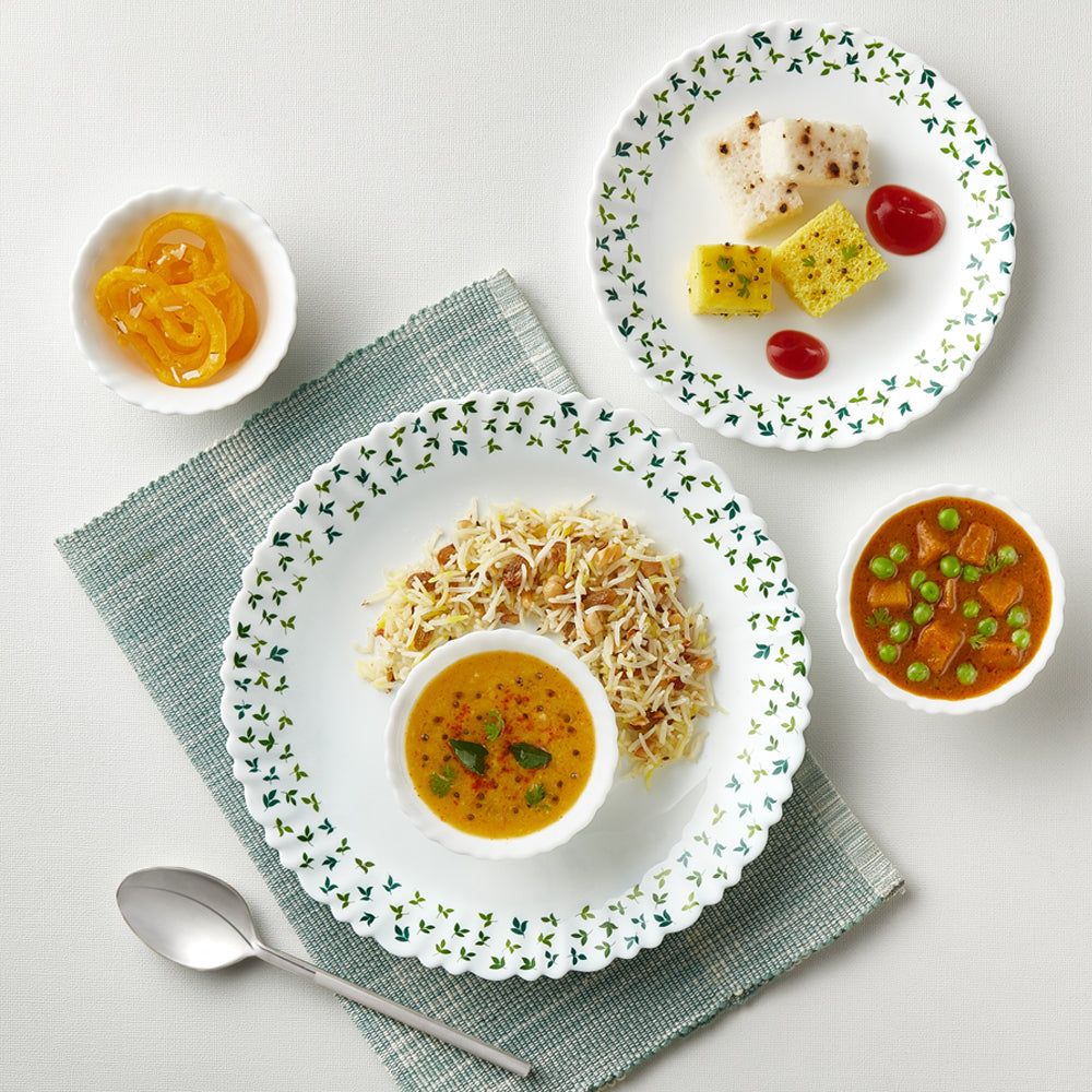 Larah by Borosil Sage Dinner Set, 23 pc
