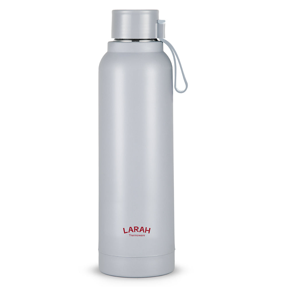 Larah Orbit Round PU Thermoware Bottle, 700 ml, Grey