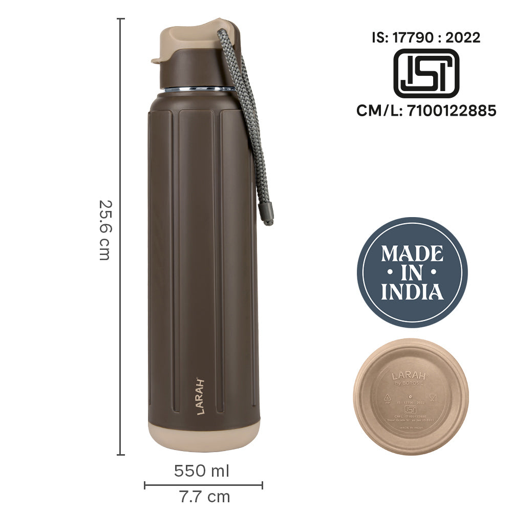 Larah Amaze Thermoware Bottle, Brown