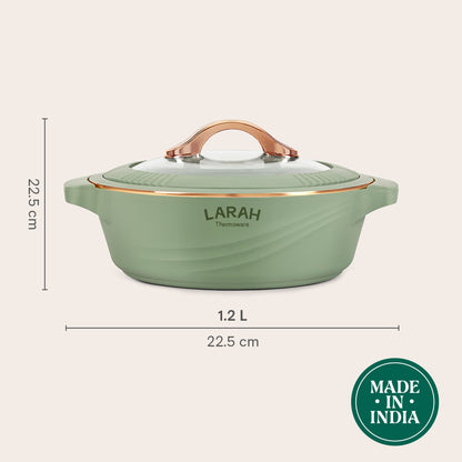 Larah Glaze Thermoware Casserole, Green