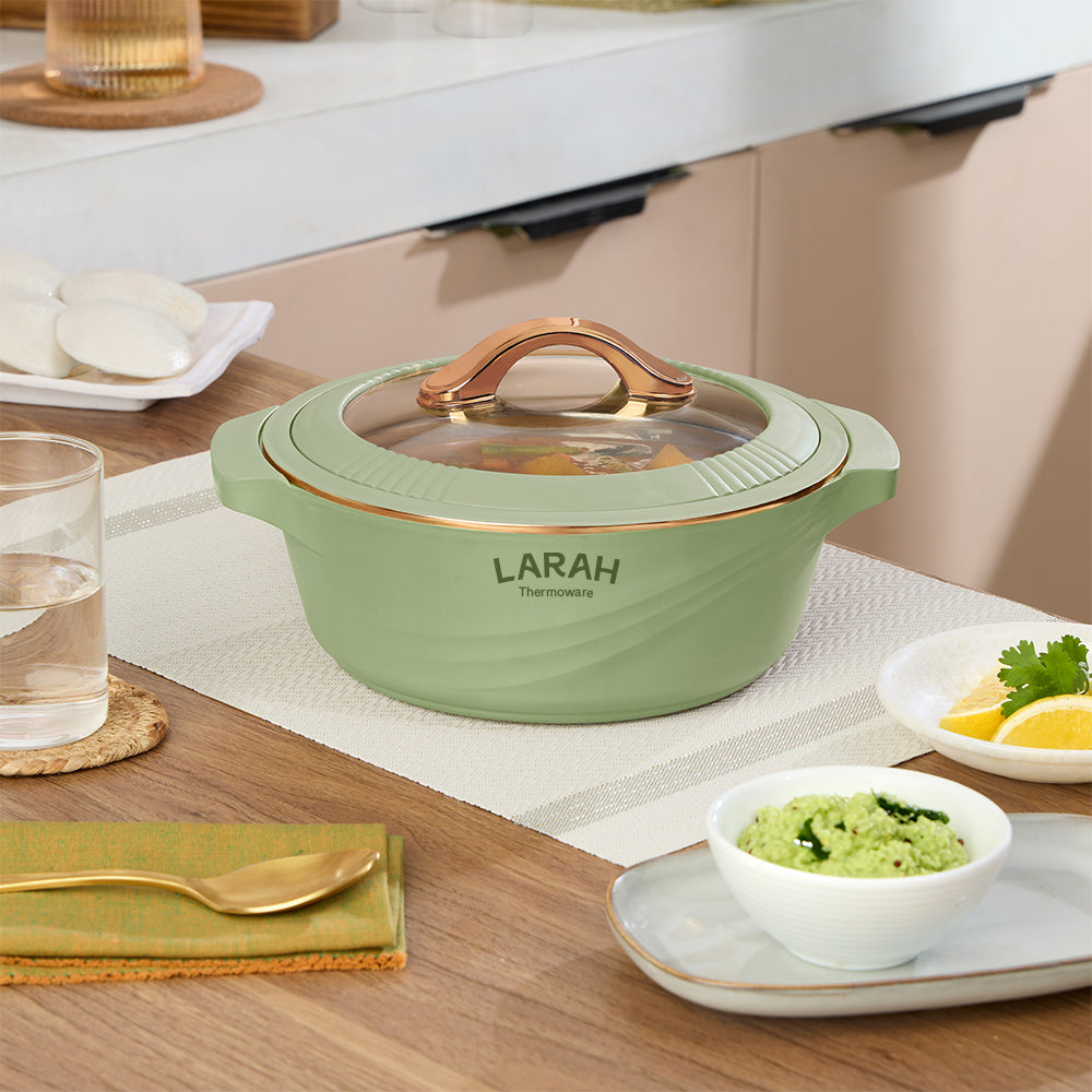 Larah Glaze Thermoware Casserole, Green