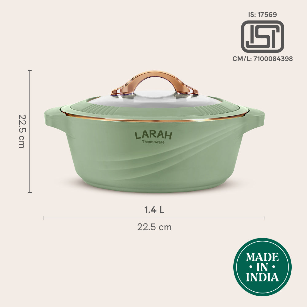Larah Glaze Thermoware Casserole, Green