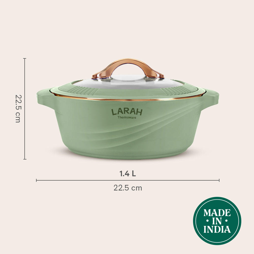 Larah Glaze Thermoware Casserole, Green