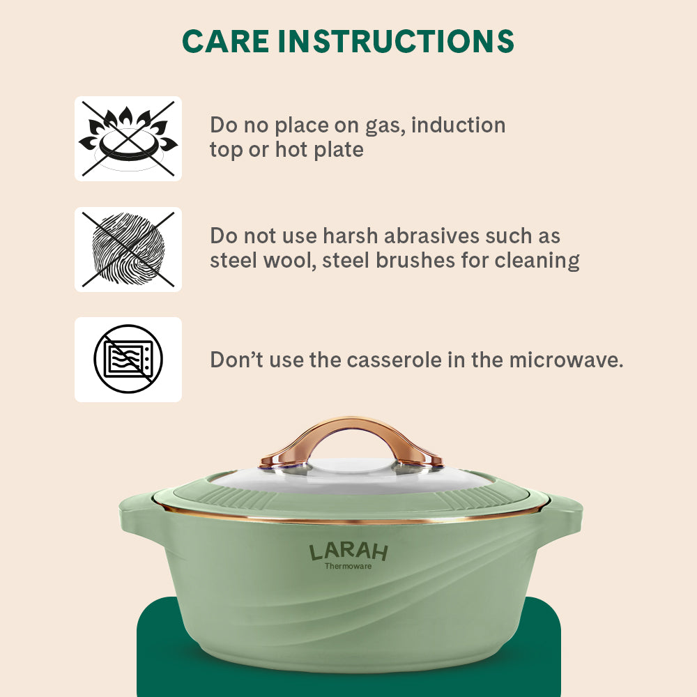 Larah Glaze Thermoware Casserole, Green
