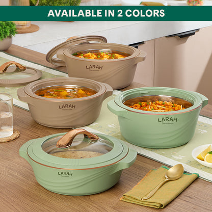 Larah Glaze Thermoware Casserole, Green