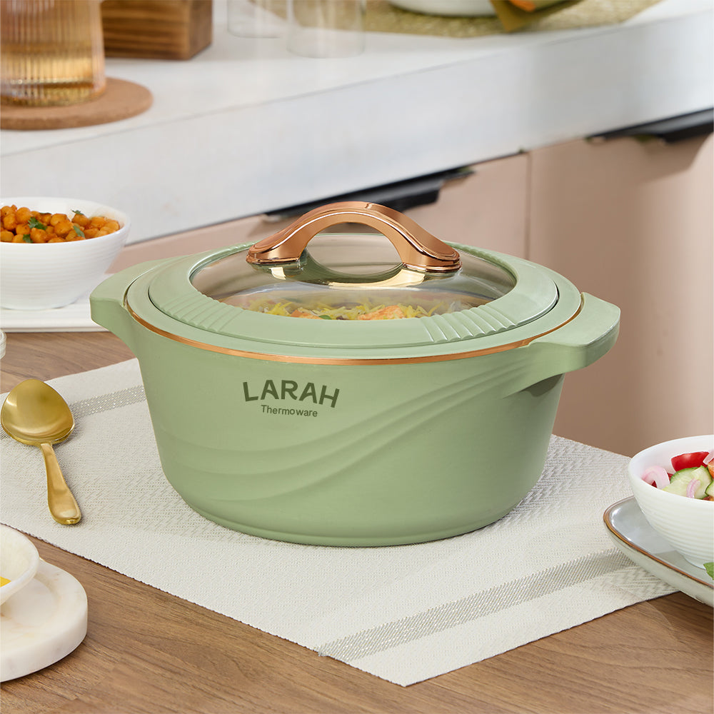 Larah Glaze Thermoware Casserole, Green