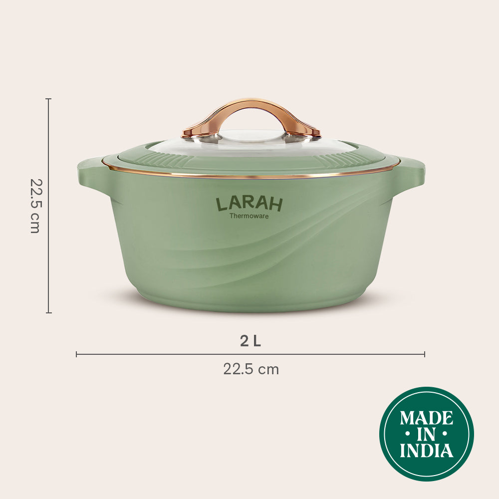 Larah Glaze Thermoware Casserole, Green
