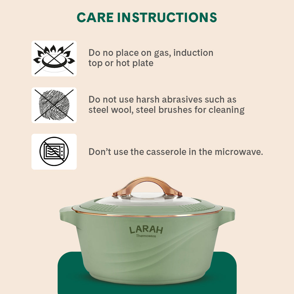 Larah Glaze Thermoware Casserole, Green