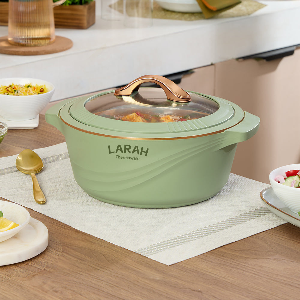 Larah Glaze Thermoware Casserole, Green