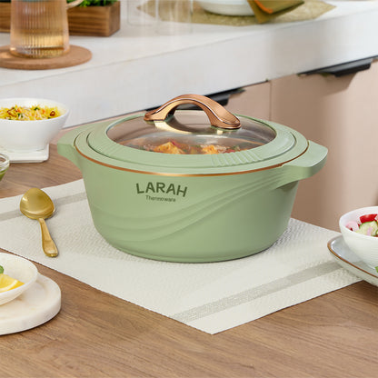 Larah Glaze Thermoware Casserole, Green