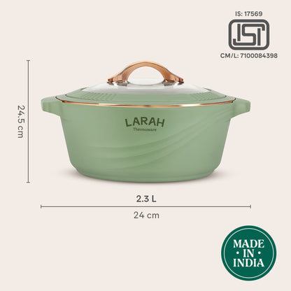 Larah Glaze Thermoware Casserole, Green