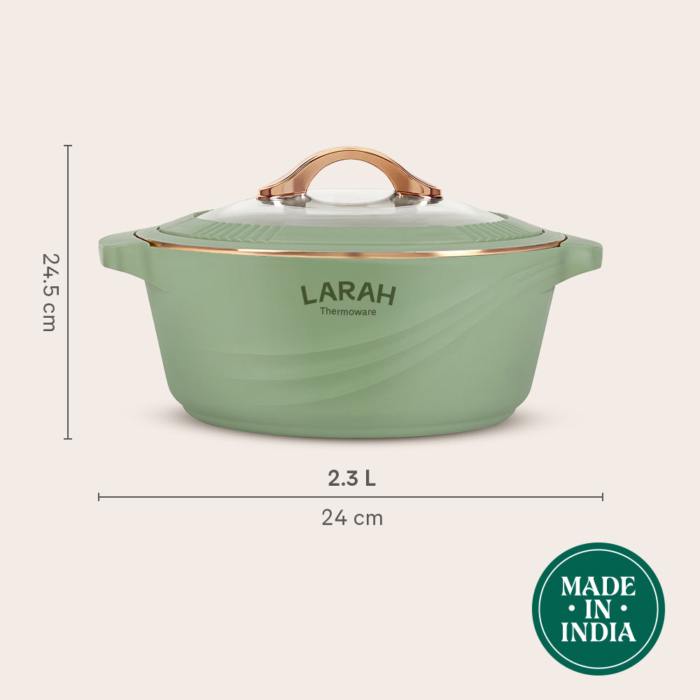 Larah Glaze Thermoware Casserole, Green