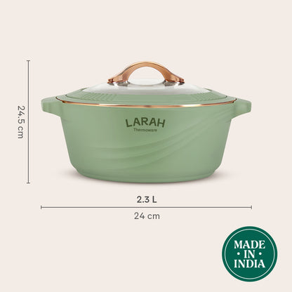 Larah Glaze Thermoware Casserole, Green