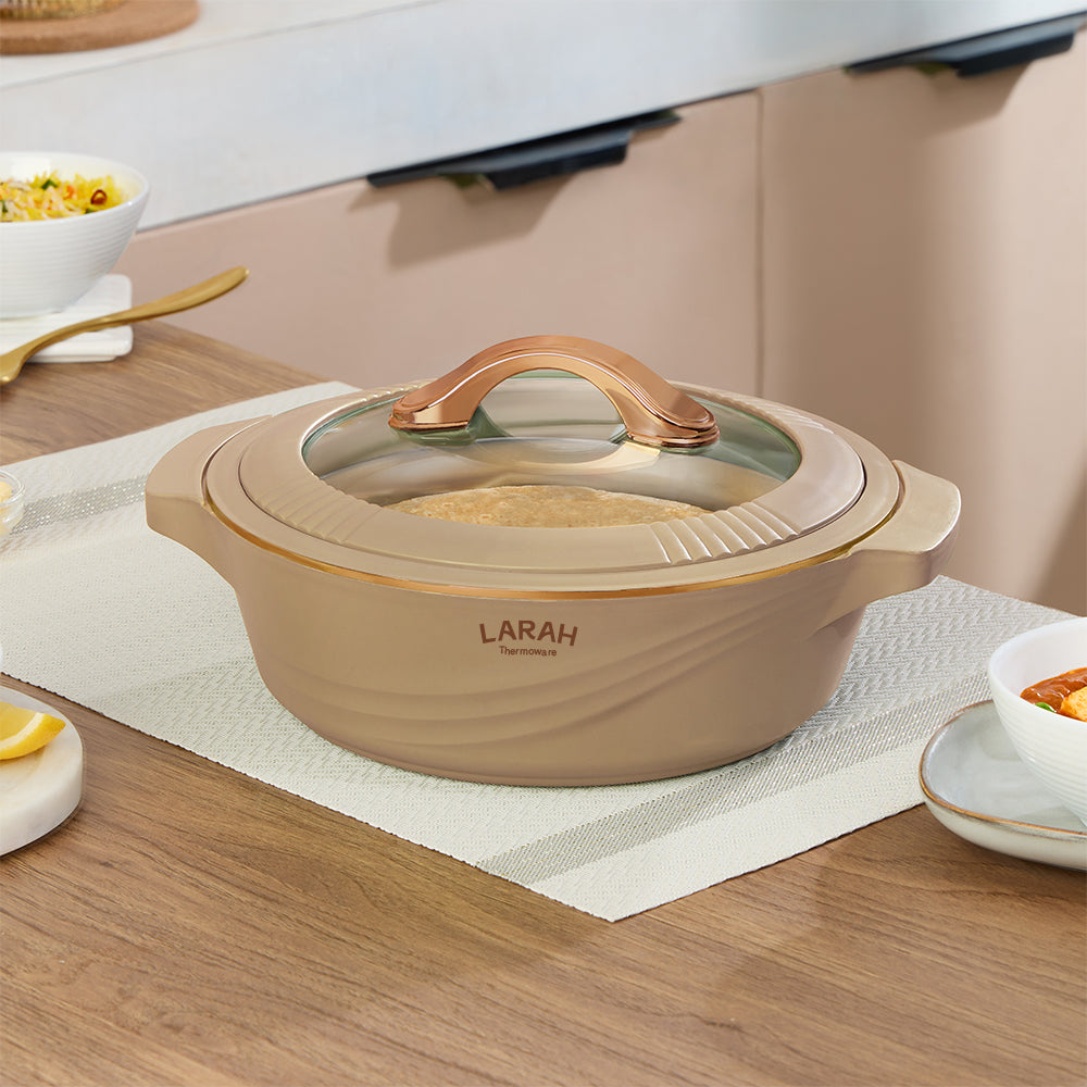 Larah Glaze Thermoware Casserole, Brown