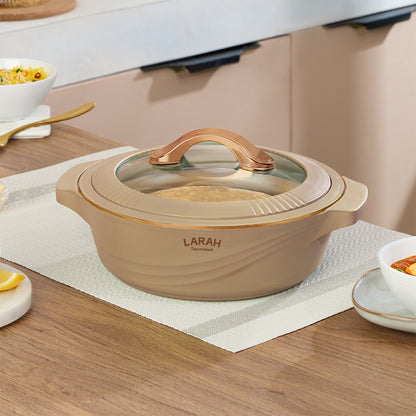 Larah Glaze Thermoware Casserole, Brown