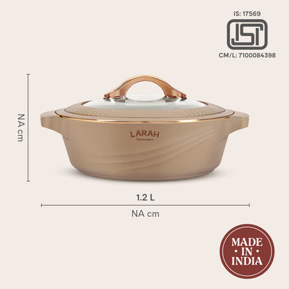 Larah Glaze Thermoware Casserole, Brown