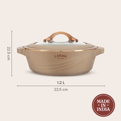 Larah Glaze Thermoware Casserole, Brown