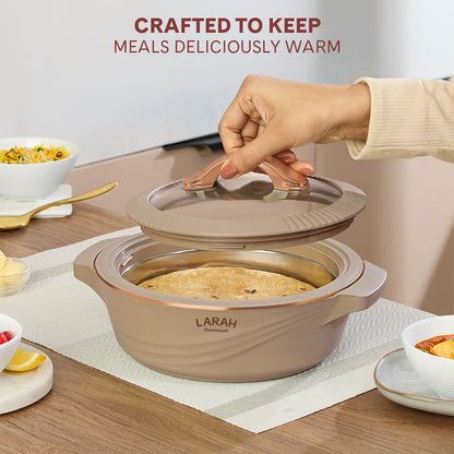 Larah Glaze Thermoware Casserole, Brown