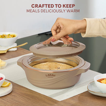 Larah Glaze Thermoware Casserole, Brown