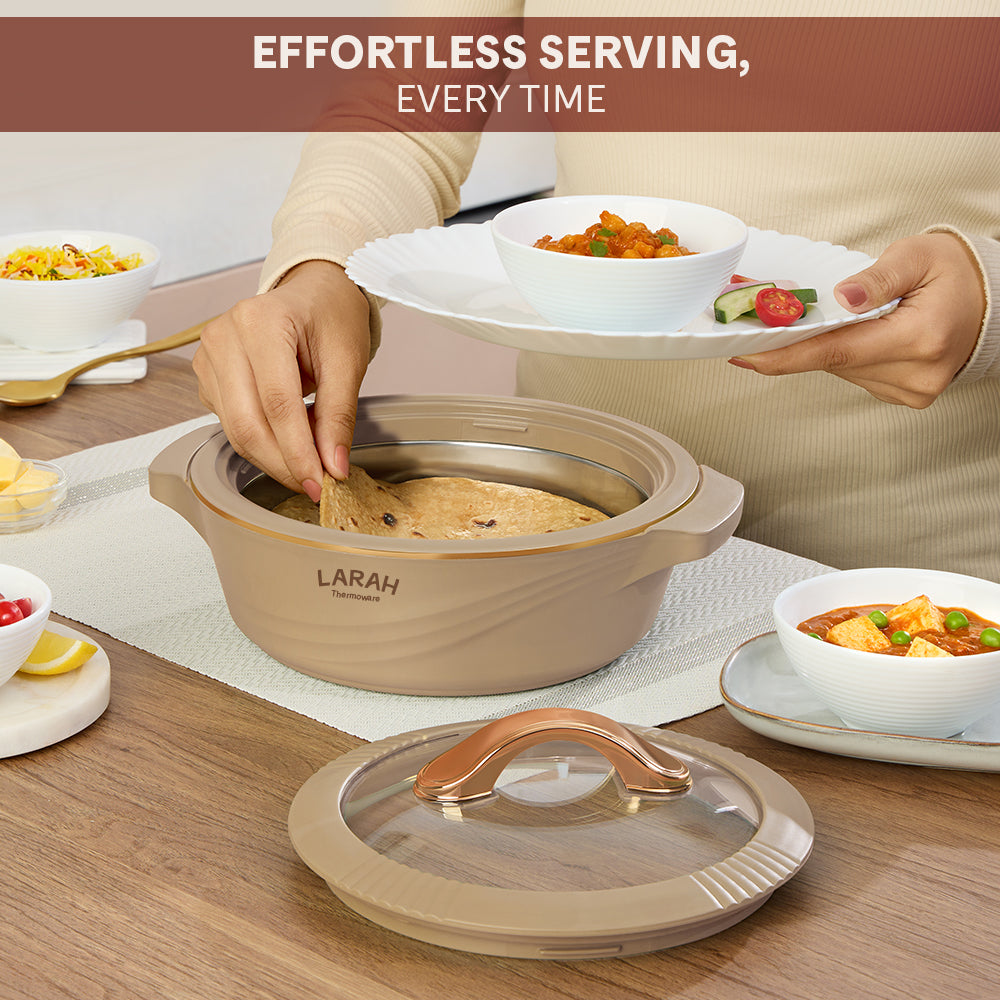 Larah Glaze Thermoware Casserole, Brown