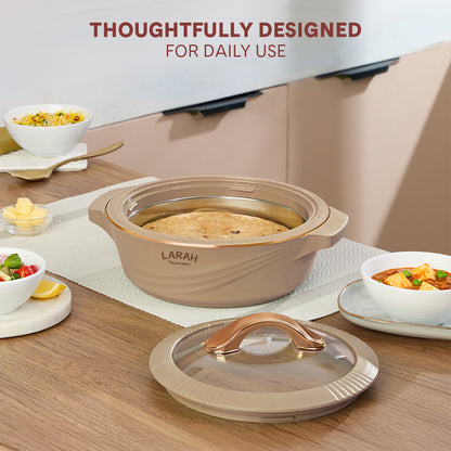 Larah Glaze Thermoware Casserole, Brown