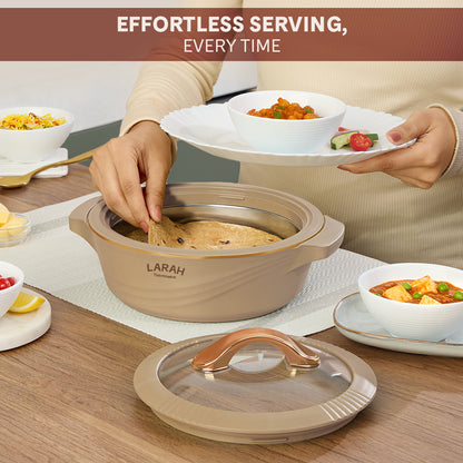 Larah Glaze Thermoware Casserole, Brown