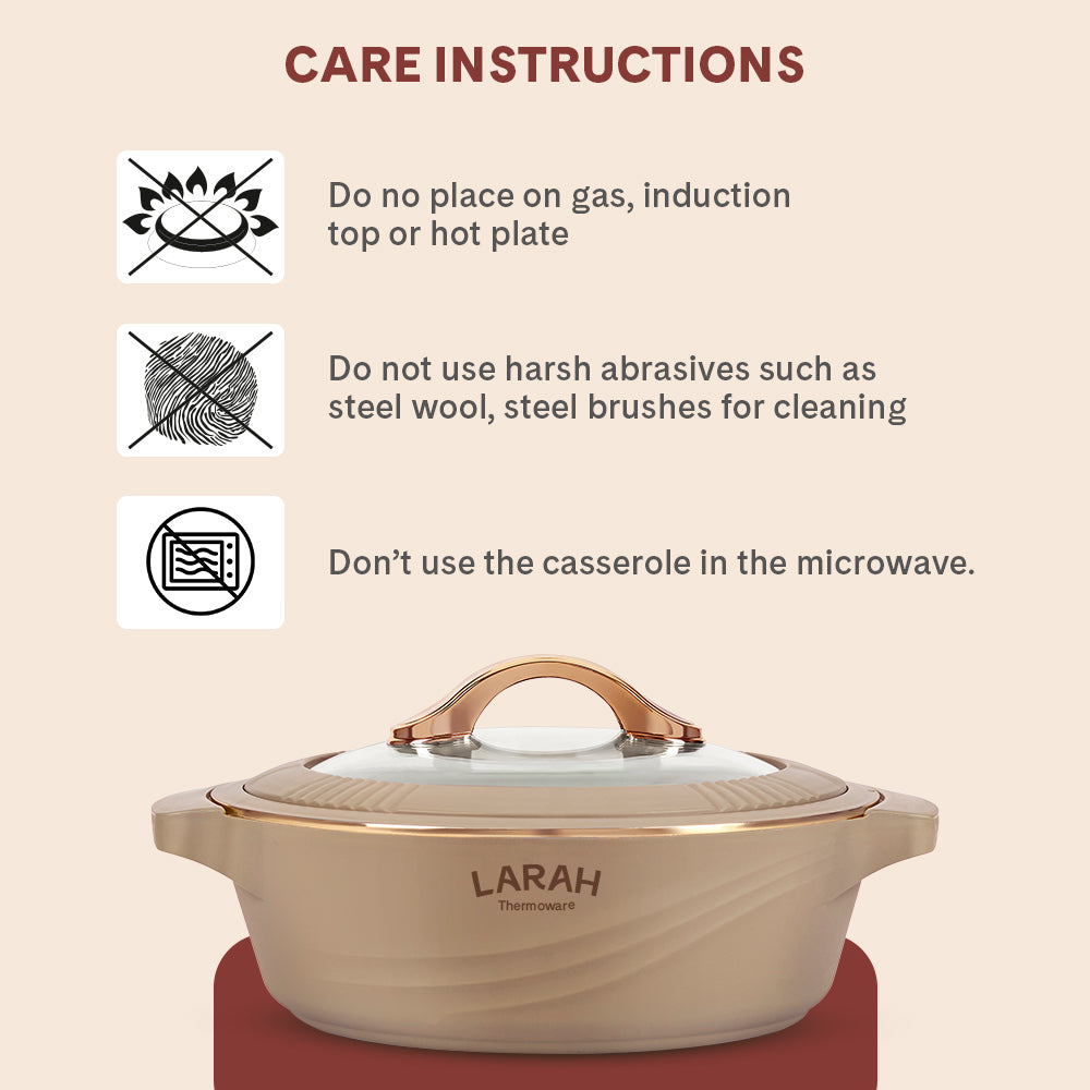 Larah Glaze Thermoware Casserole, Brown
